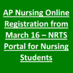 AP Nursing Online Registration from March 16 – NRTS Portal for Nursing Students