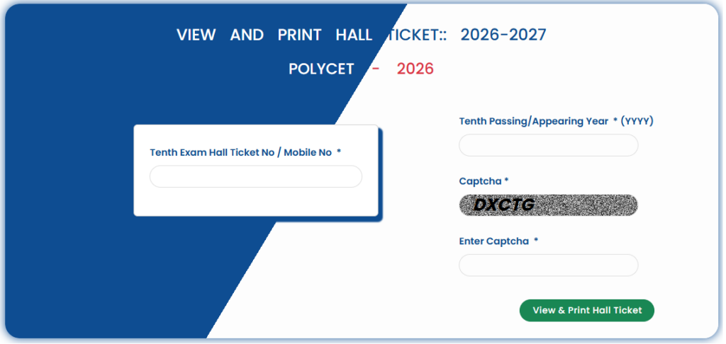 AP Polycet 2026 Hall Ticket Link