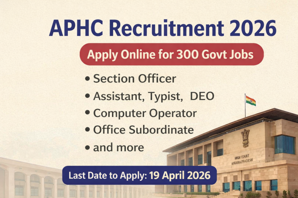 APHC Recruitment 2026 300 DEO, Assistant, Computer Operator, Typist, Copyist, Office Subordinate Jobs 1 APHC Recruitment 2026 300 DEO, Assistant, Computer Operator, Typist, Copyist, Office Subordinate Jobs