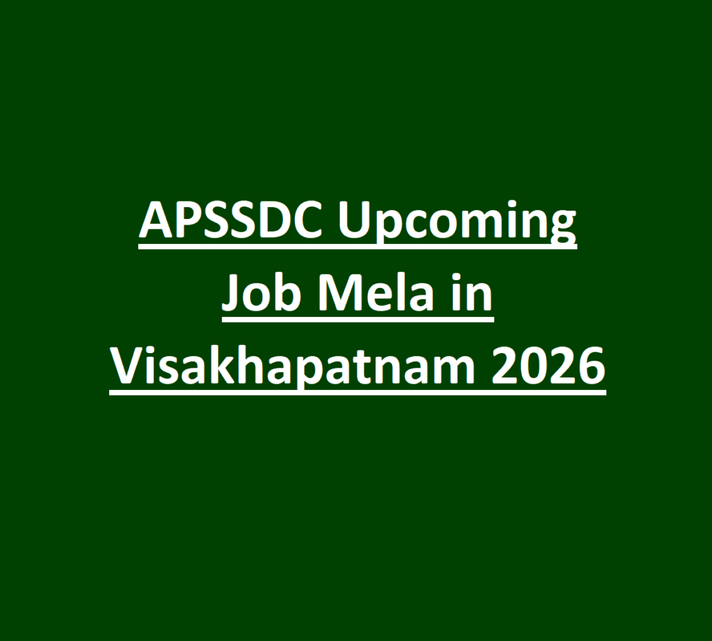 APSSDC Upcoming Job Mela in Visakhapatnam 2026