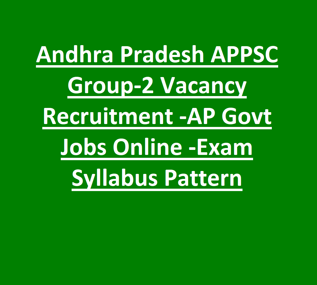 Andhra Pradesh APPSC Group-2 Vacancy Recruitment 2026-AP Govt Jobs ...