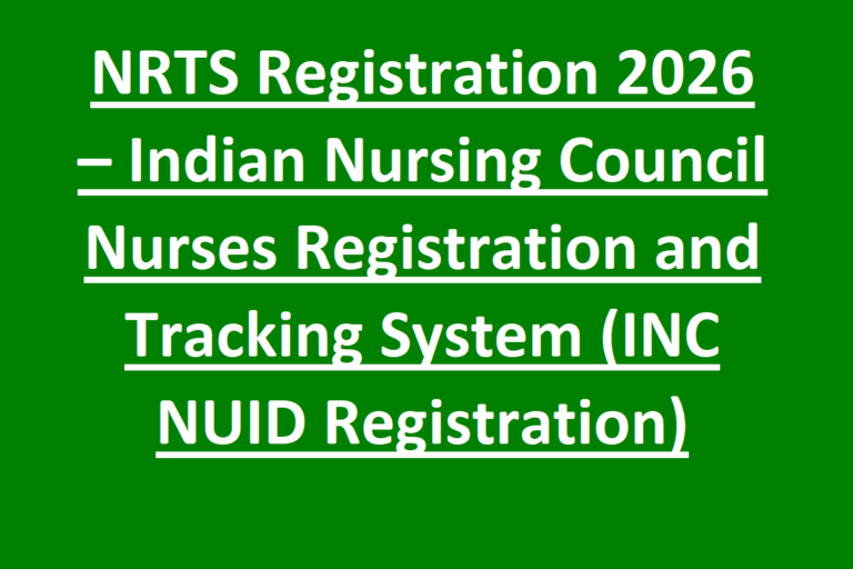 NRTS Registration 2026 – INC Nurses Registration And Tracking System ...