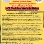APSSDC Anantapur HCL TechBee Walk-in Drive 2026 Notification – Apply Now for IT Career Program