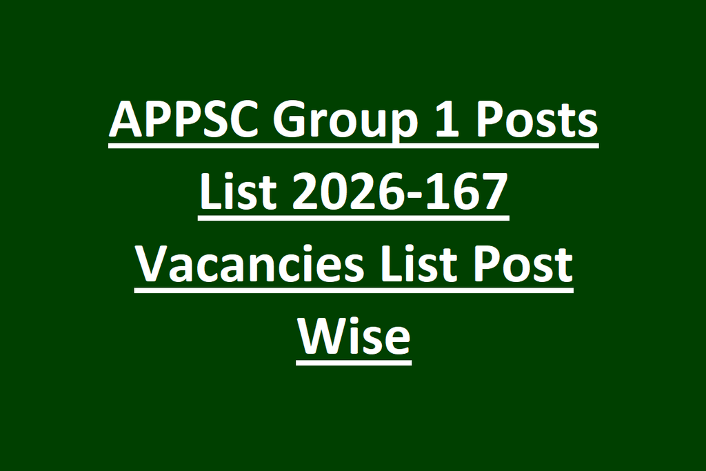 APPSC Group 1 Notification 2026- New Changes in Group-1 Services